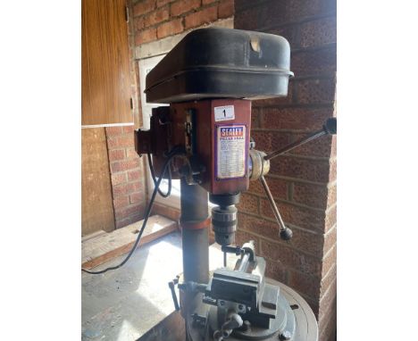 A Sealey pillar drill.