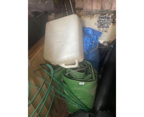 The rest of the shed contents including, Acro props, net fencing, UPVC sheets, cedar shingles, cast cutter fittings, mole tra