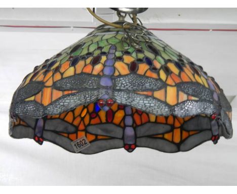 A 20th century Tiffany style dragonfly lamp shade.