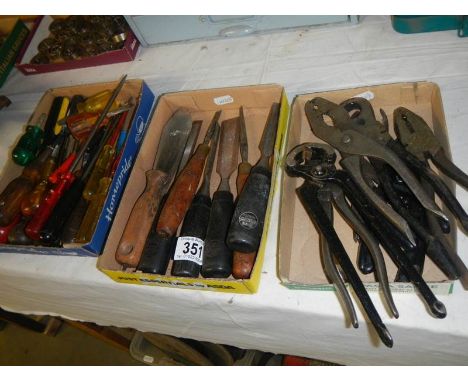 3 trays of tools. 