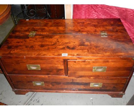 An unusual trunk with lift up lid and four drawers. COLLECT ONLY.