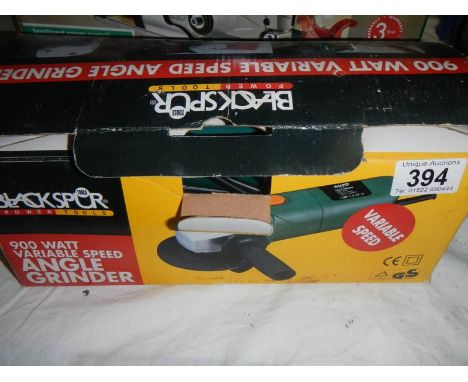 A Blackspur angle grinder. 