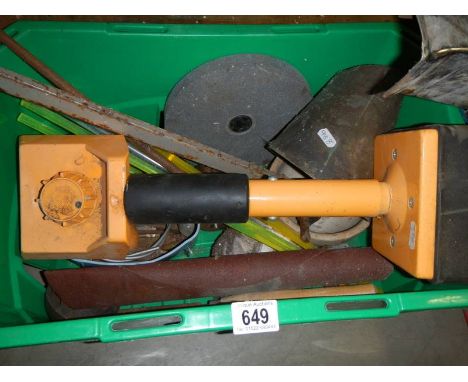 A box of sundry tools.