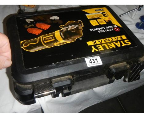 A Stanley angle grinder. 