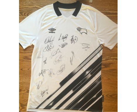 Sporting memorabilia A Derby County Football Club 22/23 home strip signed by members of the squad including Number. Player. 1