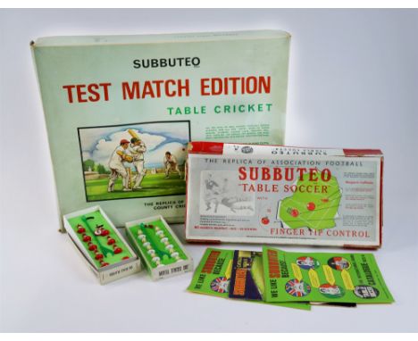 A collection of boxed Subbuteo table soccer effects, to include approx seventeen boxed sets of players, a boxed match score r