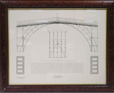 A print after a detailed scale drawing of the Iron bridge at Colebrookdale over the River Severn, erected in the year 1779, p