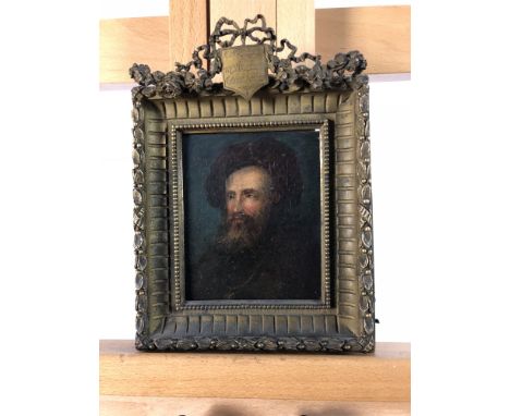 Circle of Christain Wilhelm Ernst Dietrich (Weimar 1712 - `1774 Dresden), Portrait of a bearded man, oil on panel, 12 x 10cm