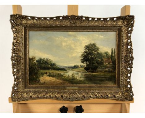 Alfred H Vickers (1834-1919), pair of oils on canvas depicting woodland river landscapes, each 24 x 39 (2)