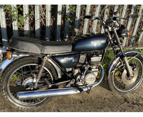 Suzuki lightweight GT125 being offered with No Reserve. Introduced as part of the Suzuki GT range in 1974Similar to the GT185
