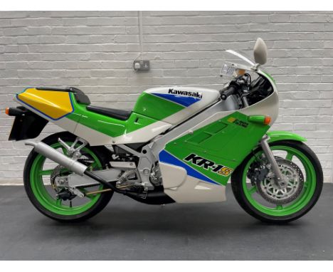 Very well restored 1990s two-stroke race replica. Kawasaki's road-legal 250cc two-stroke race replica launched in 1988Thought