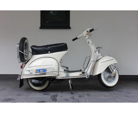 A nicely restored and tastefully modified Vespa with evidence of good maintenance. Douglas started producing Vespa scooters i