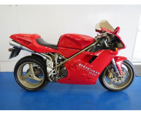Original and unrestored Ducati 916. Often described as the epitome of motorcycle design, Massimo Tamburini's iconic 916 rewro
