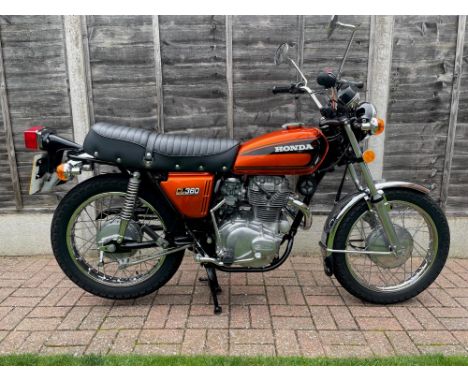 Second and last year of the Honda CL360 K1 Scrambler, rare in the UK. Launched in 1974 and developed from the CL350 with a be