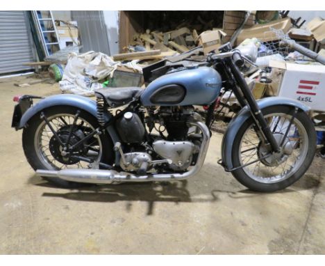 Barn Find Triumph Speed Twin Bobber 500cc. The popular 5T Speed Twin was the main reason Triumph recovered so quickly after W