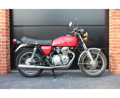 Restored UK CB400F with a recent recommissioning. The CB400F was introduced in 1975 and produced until 1977, with over 100,00