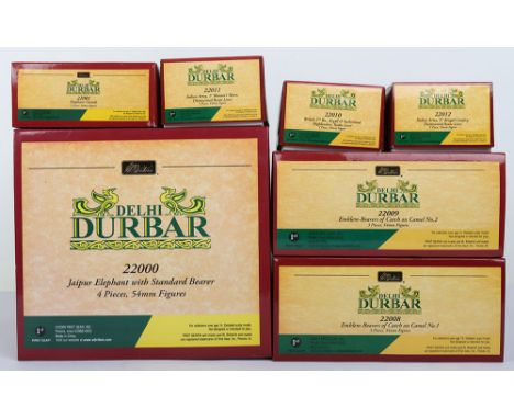 Britains Delhi Durbar, matte series, set 22000 Jaipur Elephant with standard bearer, 22008 Emblem Bearers of Cutch on camel N