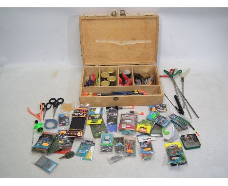 Fishing Tackle Box with a Edgeley Sports club sticker, box itself appears to be in Fair used condition with a portion sealed 