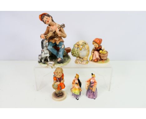 Mixed ceramics to include two Goebel Hummel figures, Beswick Mr Alderman Ptolemy figure, Capodimonte group and other, largest