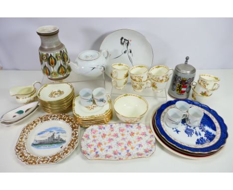 Ceramics to include Tuscan China tea wares, Denby, Oriental tea wares, Langley vase and other, generally good, some pieces wi