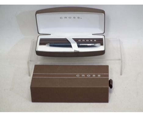 A Cross Century 2 Blue Lacquer Paint effect ballpoint pen in original box and sleeve. Appears to be Mint in an Excellent box 