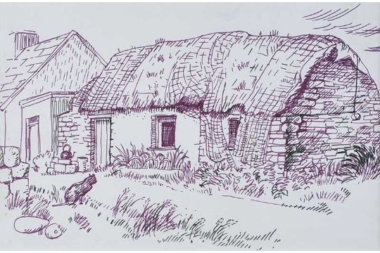 Maurice Canning Wilks Arha Rua Cat By The Thatched Cottage