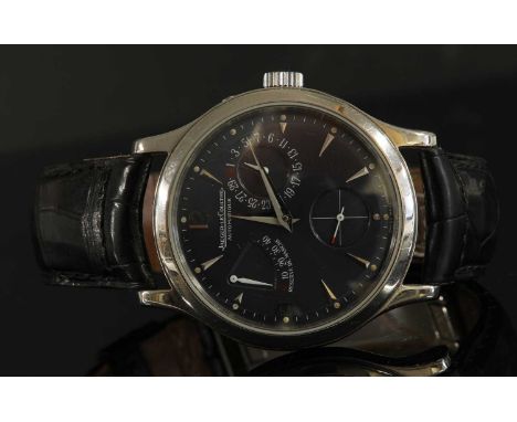 A gentlemen's platinum Jaeger-LeCoultre 'Master Control Automatic' limited edition strap watch,ref. 140.6.93. A circular 37mm