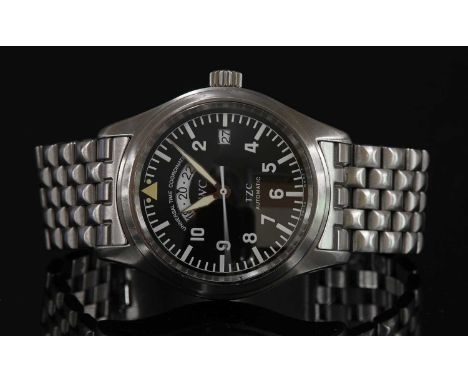 A gentlemen's stainless steel International Watch Co. 'Pilot Spitfire Fliegeruhr UTC IW 325/02 Automatic' bracelet watch,with