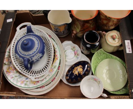 A collection of ceramics including Minton, Royal Worcester, Royal Albert Moss Rose, Doulton, Carlton Ware, etc.