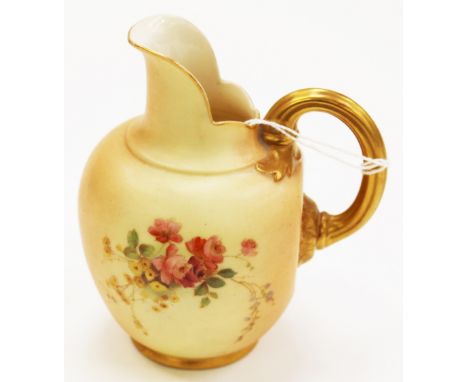 A Royal Worcester blush ivory jug, No.1094, height 12cm