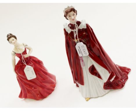 A boxed Royal Worcester figure 'In Celebration of The Queen's 80th Birthday' 2006, dressed in the robes of The Order of the B
