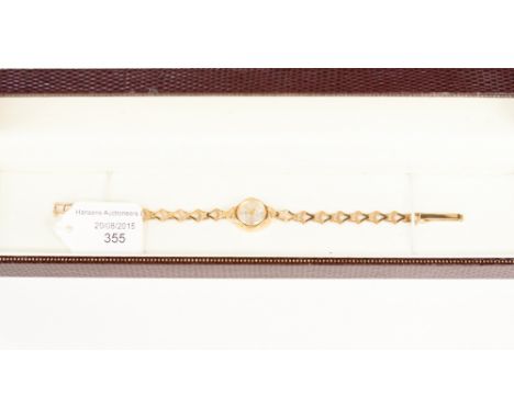 A ladies 9ct gold Rotary bracelet watch 