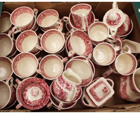 An extensive Mason's Vista tea service including two teapots, various coffee and hot water jugs, etc.