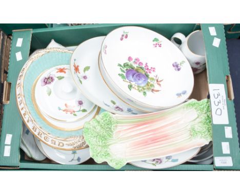 Royal Worcester dinnerwares and Royal Winton celery dish 