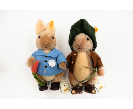 A Steiff Peter Rabbit and Benjamin Bunny in boxes with certificates (2) 