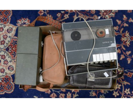 Olympus Trip 35, OMIO (cased) Copil cine camera, Jelio cine camera, Sankyo cine, with accessories and a Uher 4000 report reel