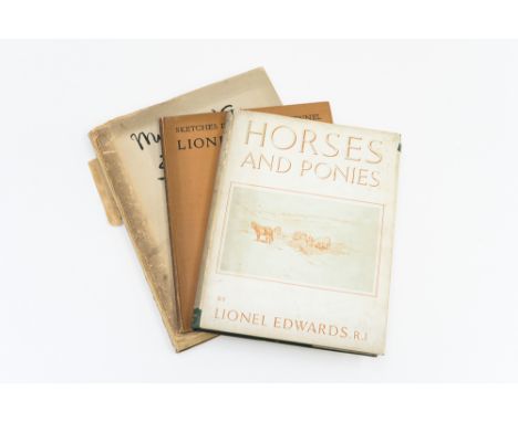 Lionel Edwards My Hunting sketchbook 1928 first reprint, sketches in stable and kennel September 1944, Horses and Ponies 1943