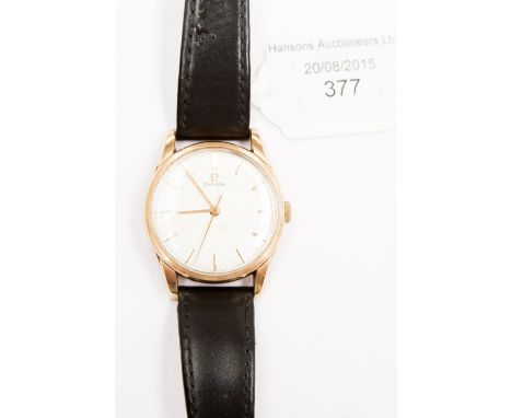 A 9ct gold Omega gentlemen's wristwatch, manual wind 
