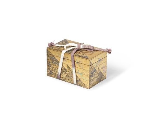 A GOLD-LACQUER JU-SUZURIBAKO (SET OF TIERED BOXES FOR WRITING UTENSILS)Edo period (1615-1868) or Meiji era (1868-1912), mid/l