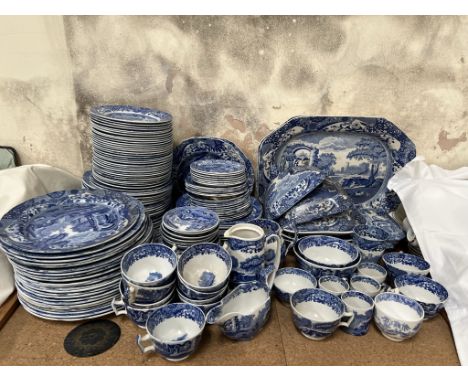 A Copeland Spode blue and white part tea and dinner service