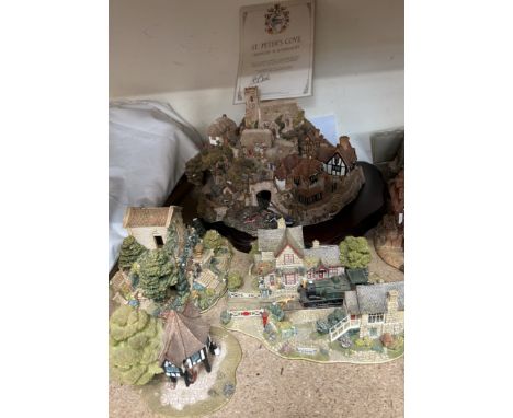A large Lilliput Lane St. Peters Cove limited edition complex with certificate together with a collection of Lilliput Lane co