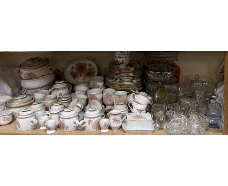 An extensive Denby stoneware part tea and dinner service together with a Duchess bone china part tea and dinner service, glas