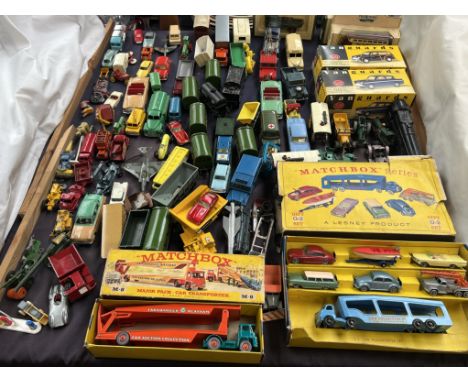 A Matchbox Series Gift G-2 Set by Lesney together with a Major pack M-8, other Lesney models, Corgi, Dinky and other models