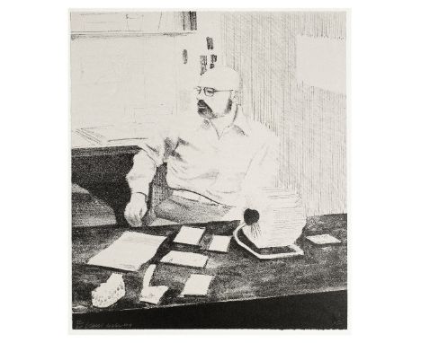 David Hockney R.A. (British, born 1937)Sidney in his office (Gemini G.E.L. 770; Scottish Art Council 190) Lithograph, 1976, o