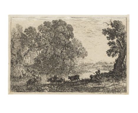 Claude Gellée, called le Lorrain (French, 1600-1682)Le Bouvier (Mannocci  18) Etching and drypoint, 1636, on wove paper, a go