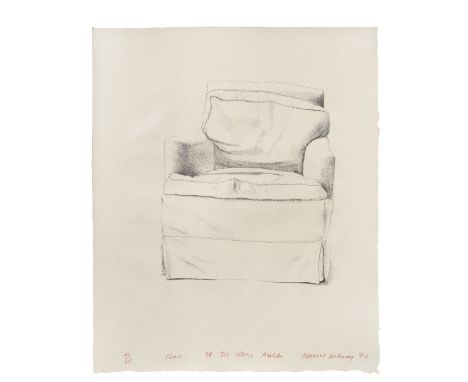 David Hockney R.A. (British, born 1937)Chair, 38 The Colony, Malibu (M.C.A. Tokyo 134) Lithograph, 1973, on Amgoumois handmad