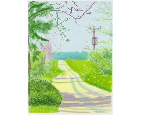 David Hockney R.A. (British, born 1937)The Arrival of Spring in Woldgate, East Yorkshire in 2011 (twenty eleven) - 23 April 2