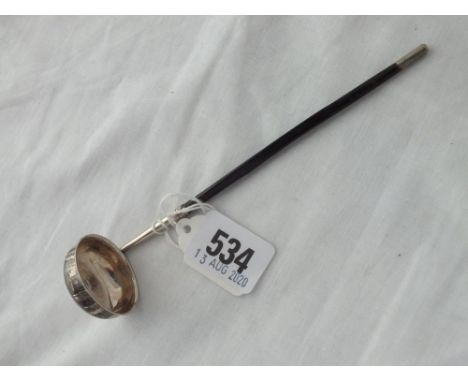 A small Georgian toddy ladle with circular bowl - B'ham 1803 by JW? 