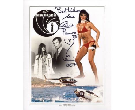 007 Bond girl Caroline Munro signed 8x10 The Spy Who Loved Me montage photo. Good condition. All autographs come with a Certi