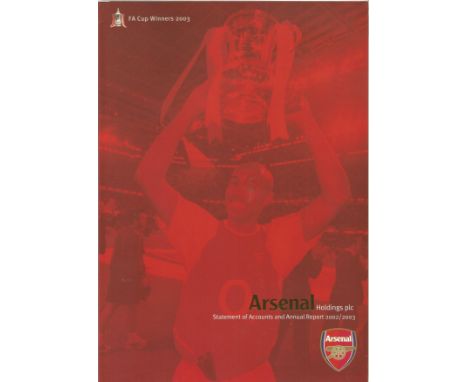 Arsenal FC. A Collection of Arsenal Holdings PLC Statement of Accounts and Annual Reports. 6 years' worth of collection. Supe